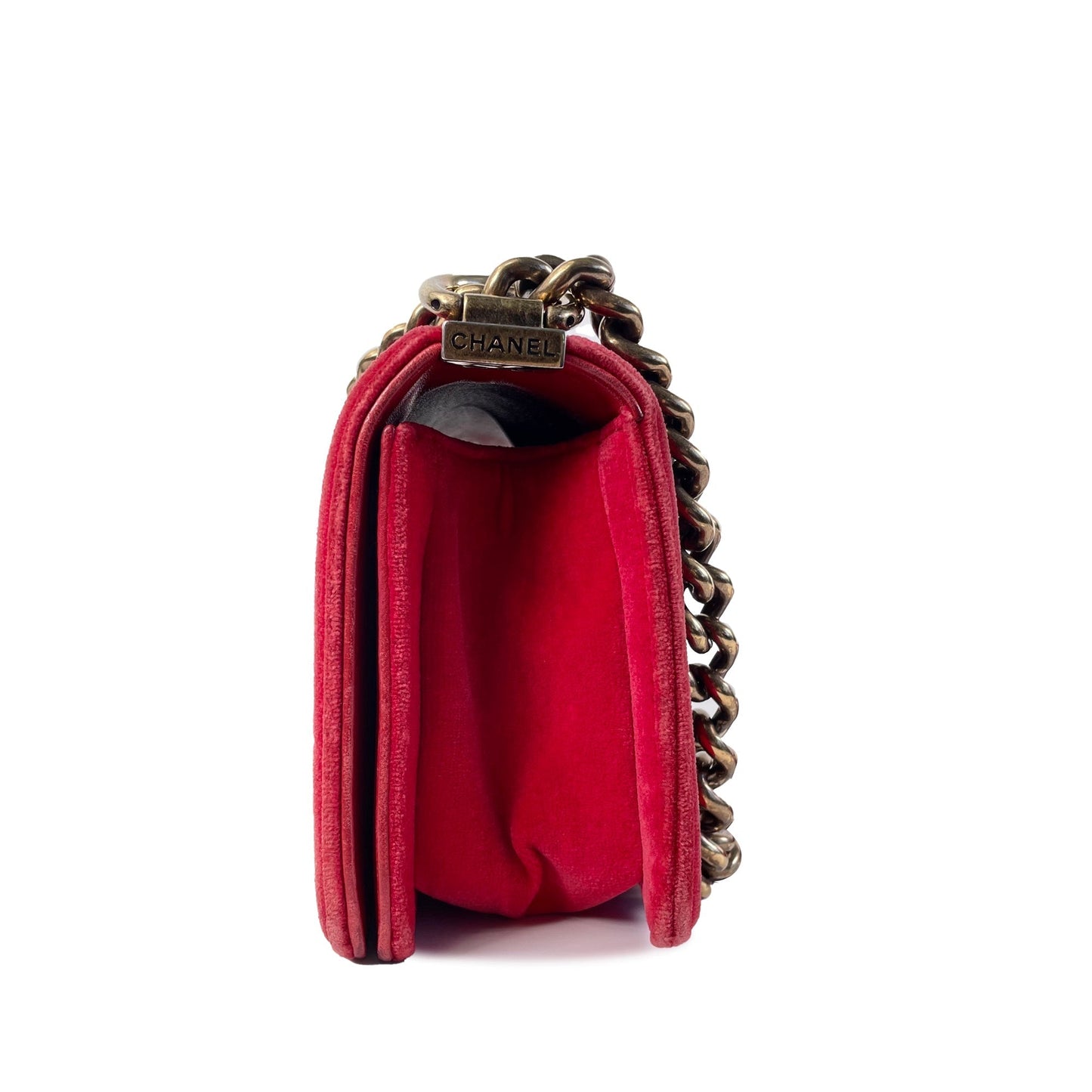 CHANEL Small Velvet Boy Crossbody Bag