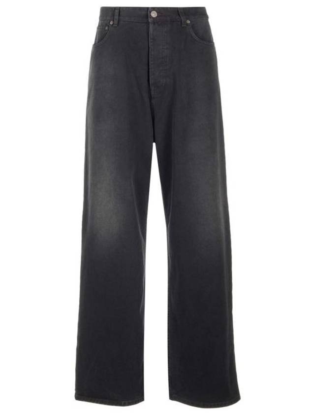 Luxury Balenciaga  Mid-Rise Wide Jeans Black