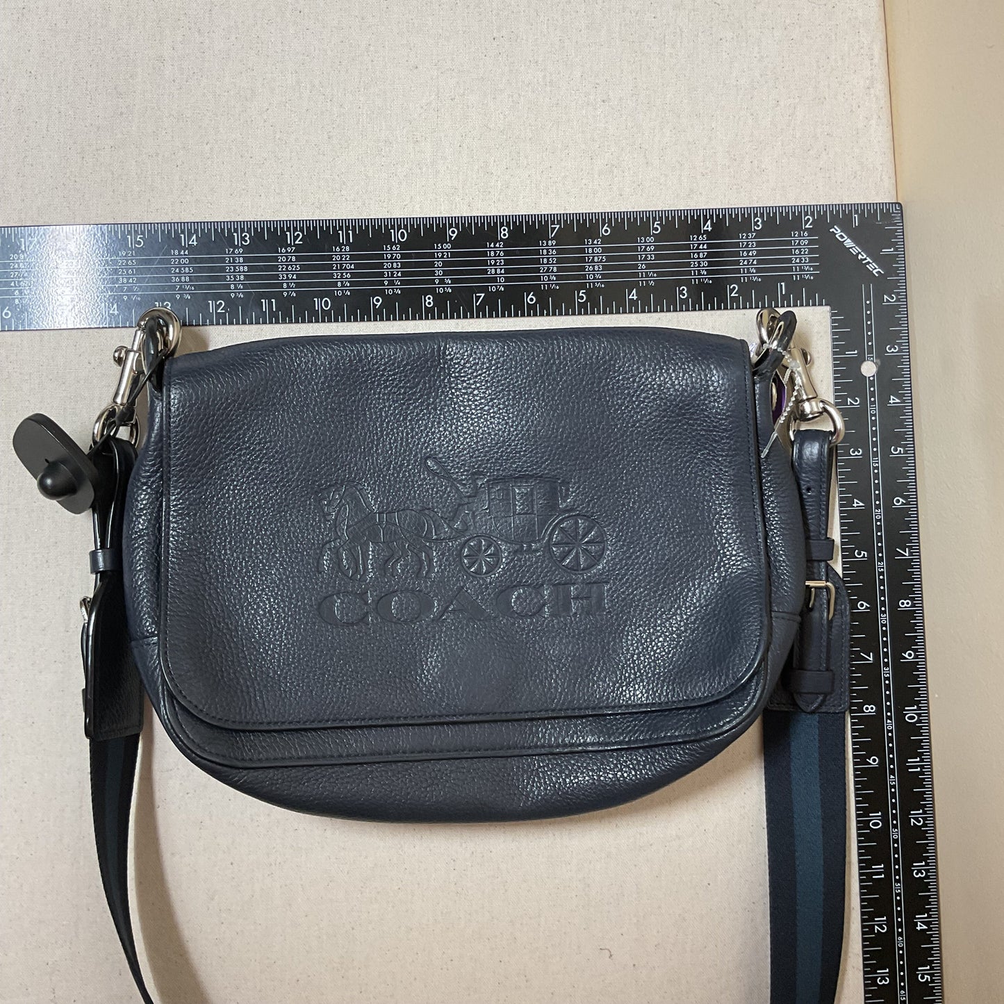 Crossbody Designer By Coach In Navy, Size:Medium