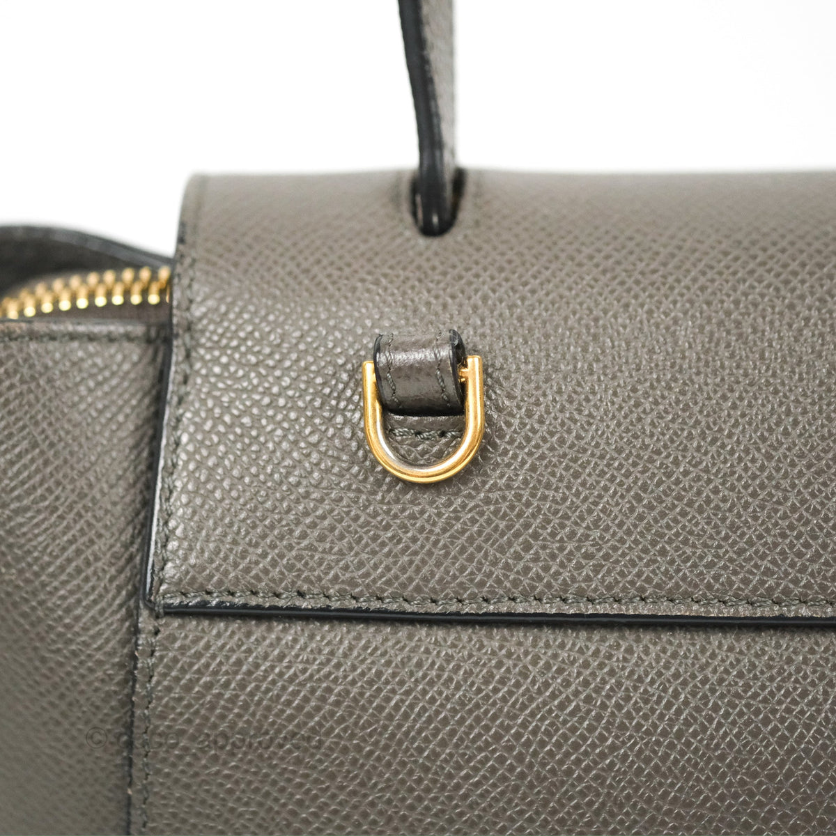 Celine Nano Belt Bag Grey Grained Calfskin Gold Hardware