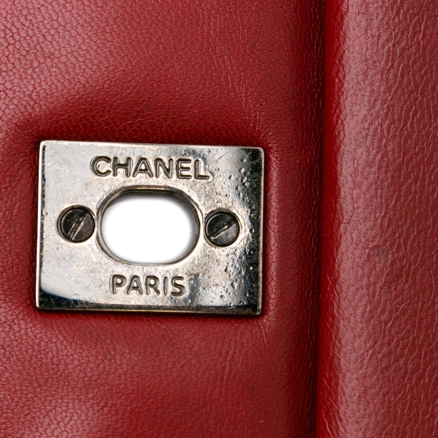 Red Chanel Jumbo Classic Lambskin Double Flap Shoulder Bag