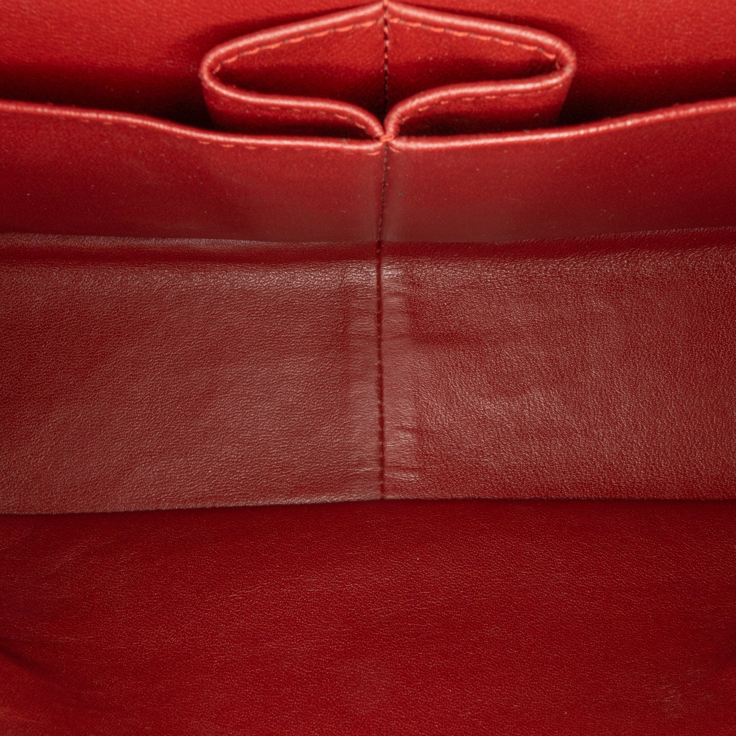 Red Chanel Jumbo Classic Lambskin Double Flap Shoulder Bag