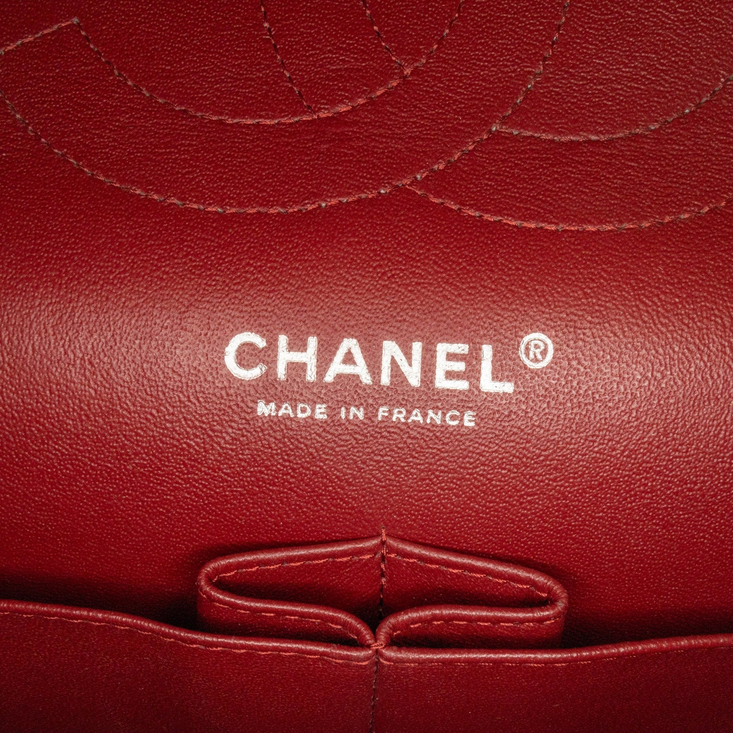 Red Chanel Jumbo Classic Lambskin Double Flap Shoulder Bag