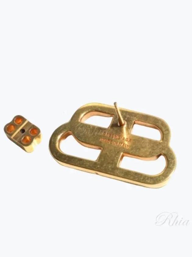 Luxury Balenciaga  BB Logo Stud Earrings Gold