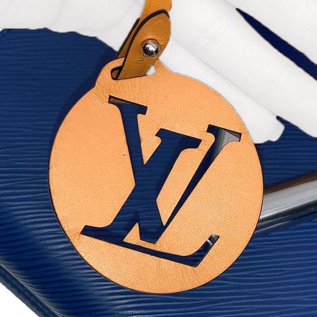 LOUIS VUITTON Twist MM Braided Handle Epi Leather Shoulder Bag Blue