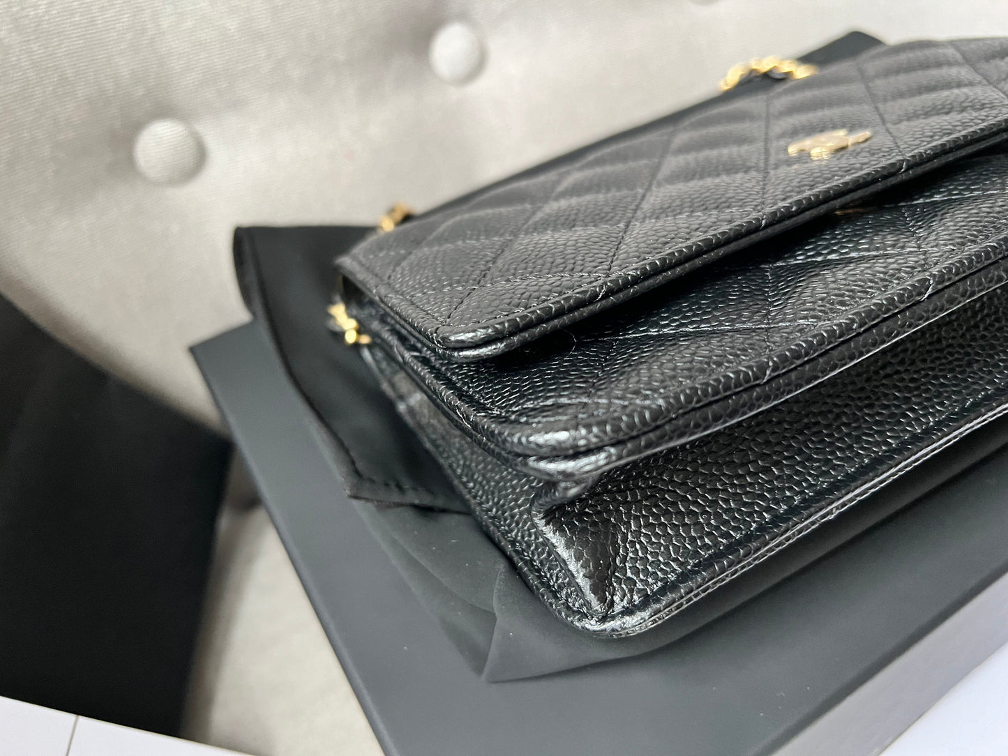 Chanel Black Caviar Wallet on Chain