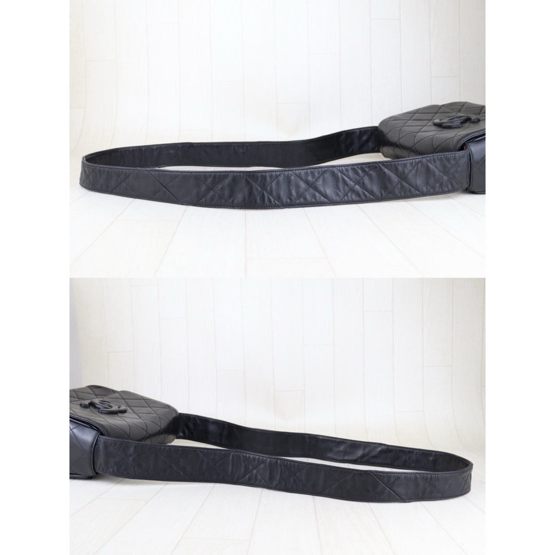 Good ( Rank AB) ｜ CHANEL Lambskin Shoulder Bag Black Made In 1994～1996 Year ｜H25021210
