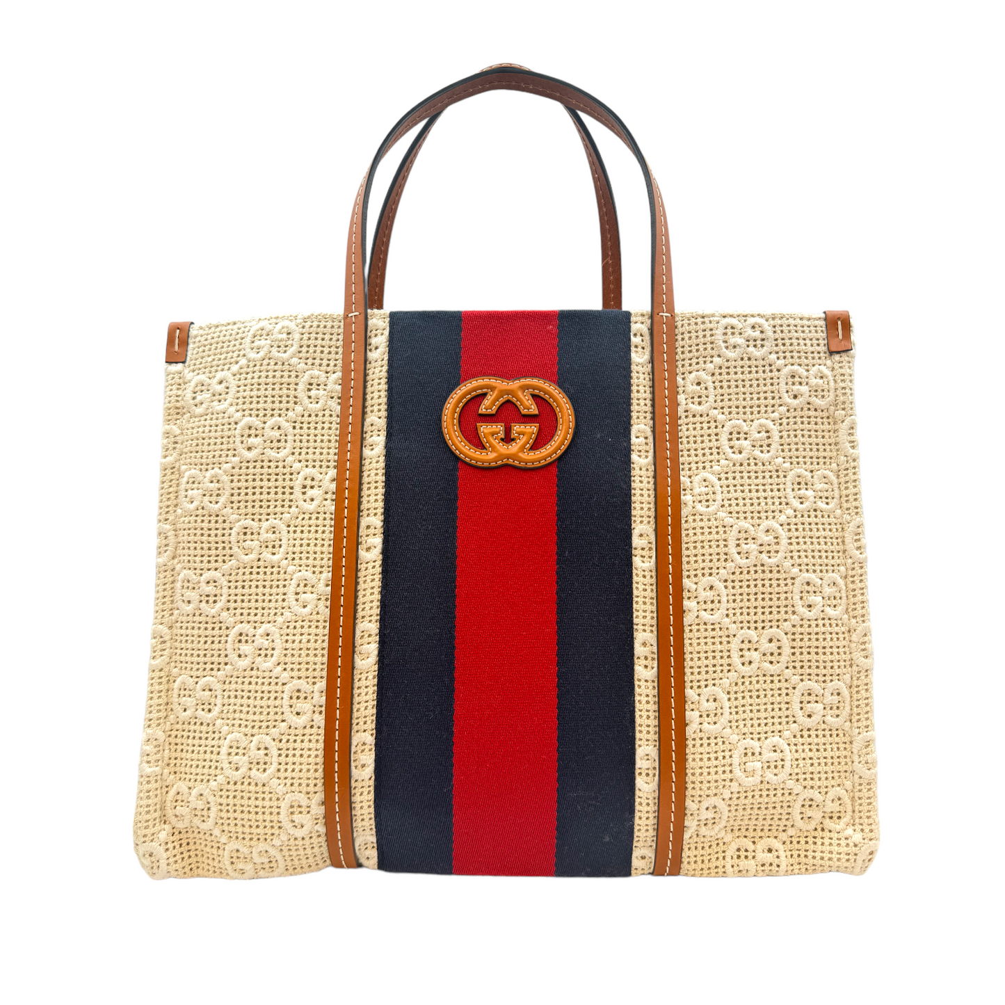 Gucci Tote Bag Brown Canvas