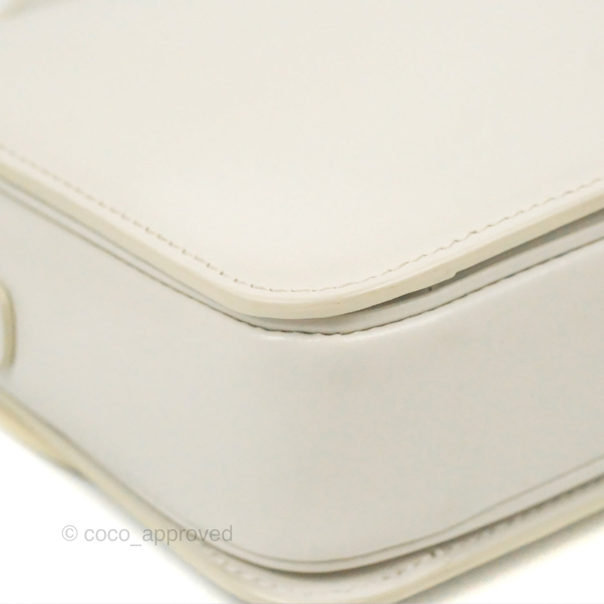 Celine Teen Triomphe Bag Shiny Calfskin White