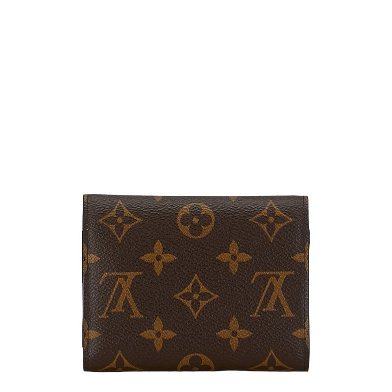 Louis Vuitton Monogram Portefolio Victoria Three Fold Wallet M62360 Rose Valerie Brown Pink PVC  Louis Vuitton
