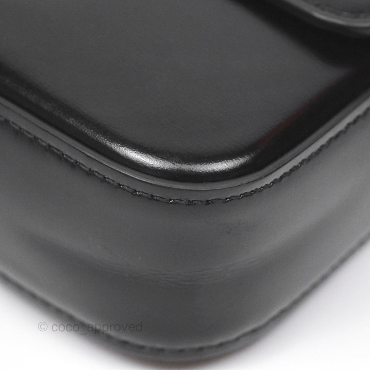Celine Triomphe Shoulder Bag Black Calfskin