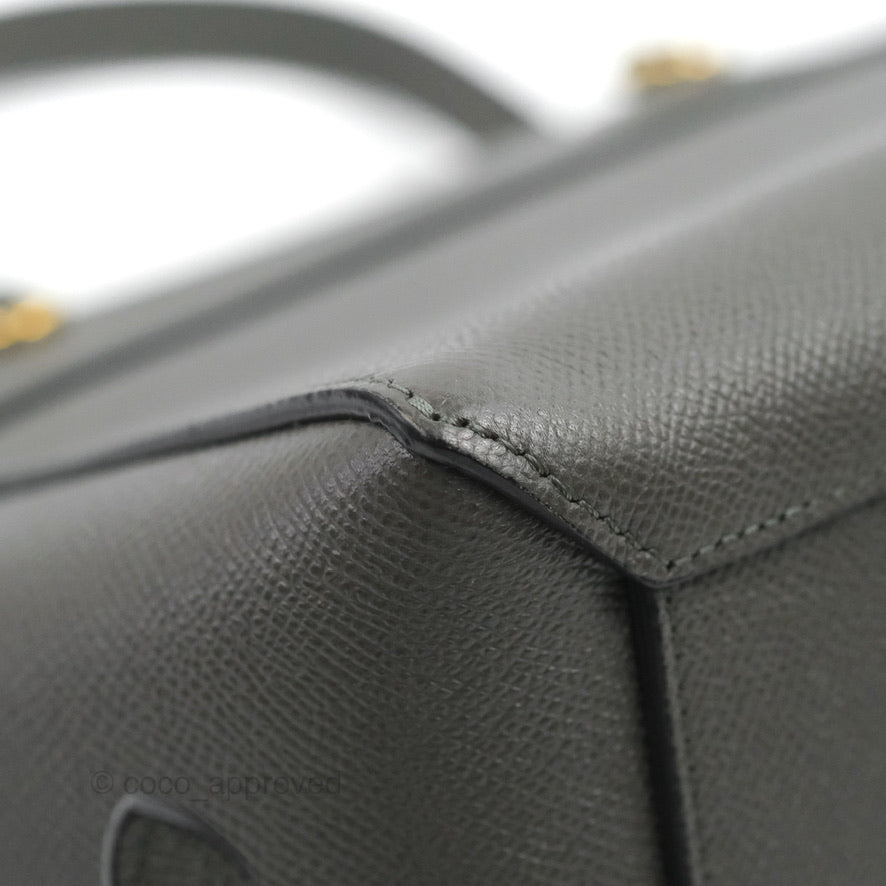 Celine Nano Belt Bag Grey Grained Calfskin Gold Hardware