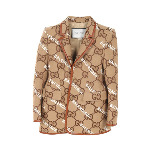 GUCCI GUCCI * Luxury Balenciaga  The Hacker project Jumbo GG Jacket Cotton Beige
