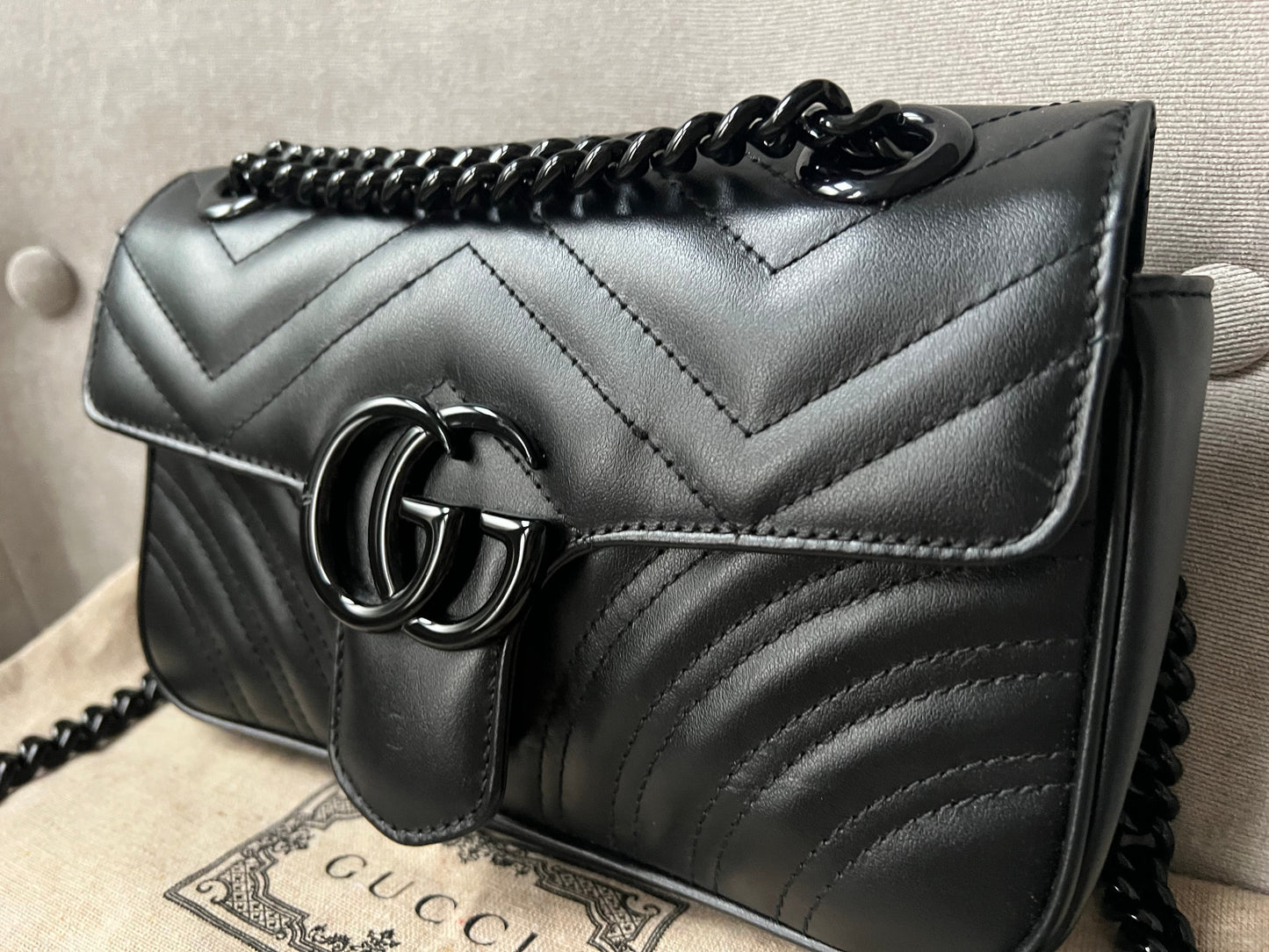 Gucci GG Black Marmont Mini Shoulder Bag