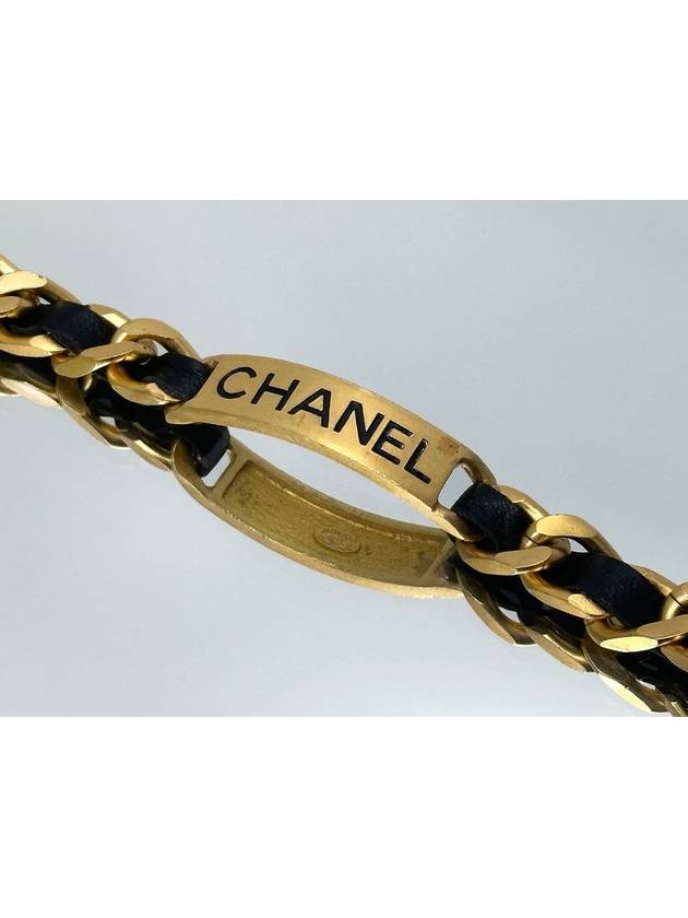 Initial Black Gold Chain Bracelet 4VCHA19600 Chanel