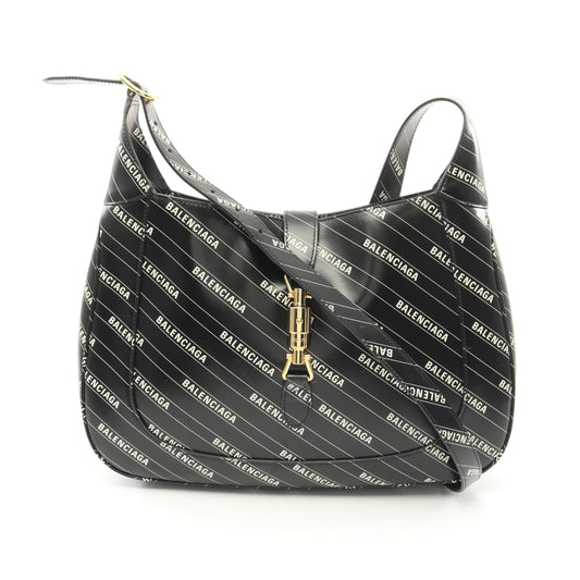 GUCCI GUCCI * Luxury Balenciaga  Hacker Jackie 1961 Shoulder bag Leather Black White