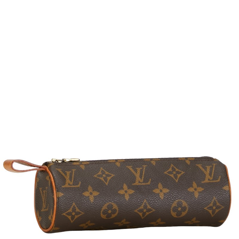 Louis Vuitton Monogram Tours Long Porterait Pencase M47630 Brown PVC Leather  Louis Vuitton