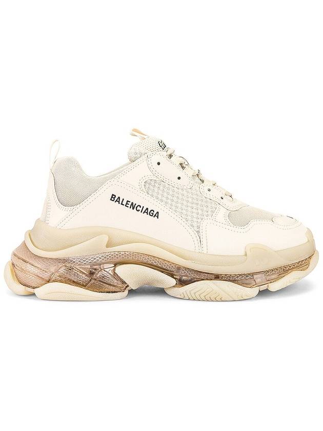 Luxury Balenciaga  Triple S Clear Sole Low Top Sneakers Beige