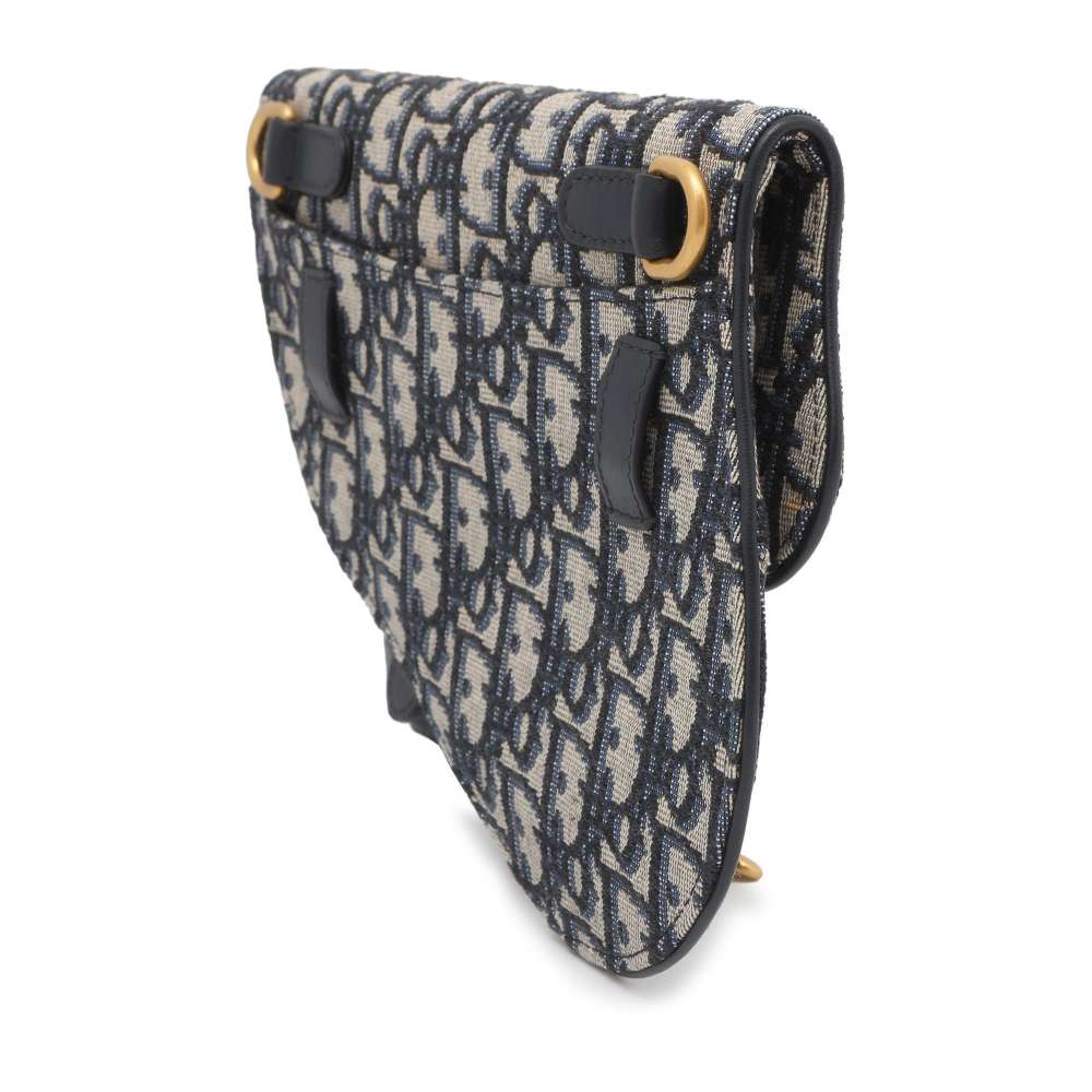 Dior Saddle bag Navy Canvas Size Mini