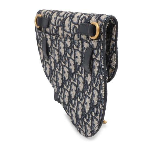 Dior Saddle bag Navy Canvas Size Mini