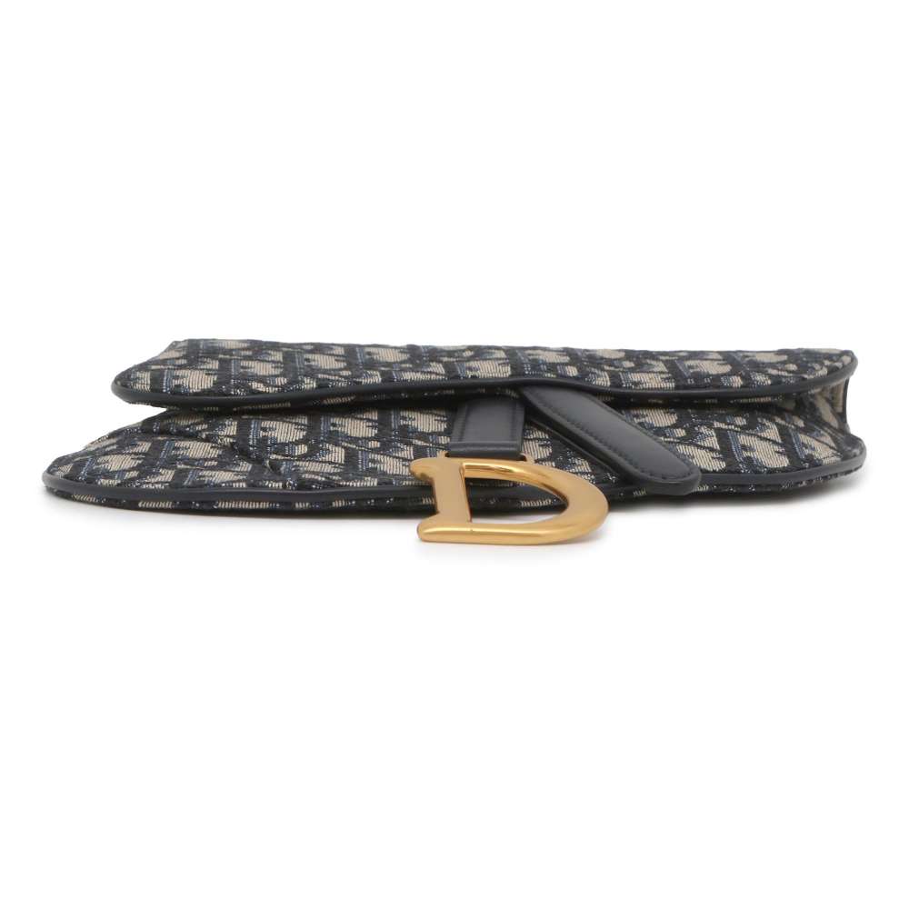 Dior Saddle bag Navy Canvas Size Mini