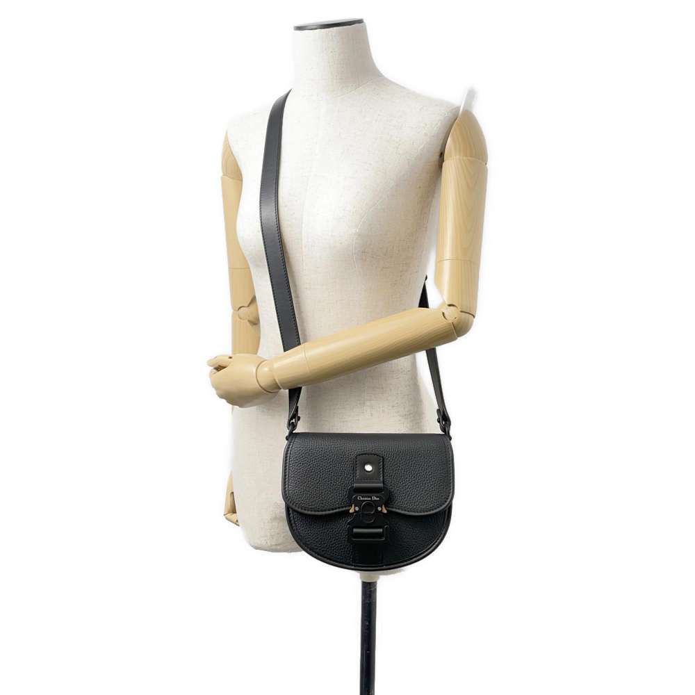 Dior Gallop Shoulder Bag Black 1ADPO033LAC Leather