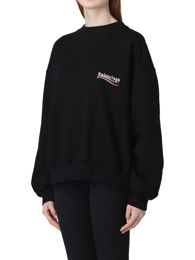 Luxury Balenciaga  Political Campaign Regular Fit Sweatshirt Black