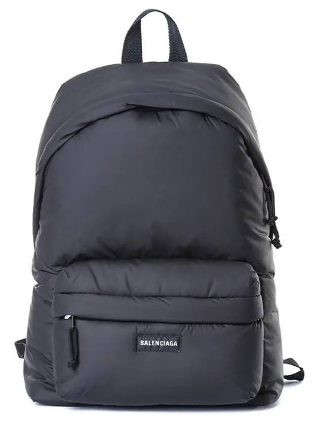 Luxury Balenciaga  Explorer Logo Patch Backpack Black