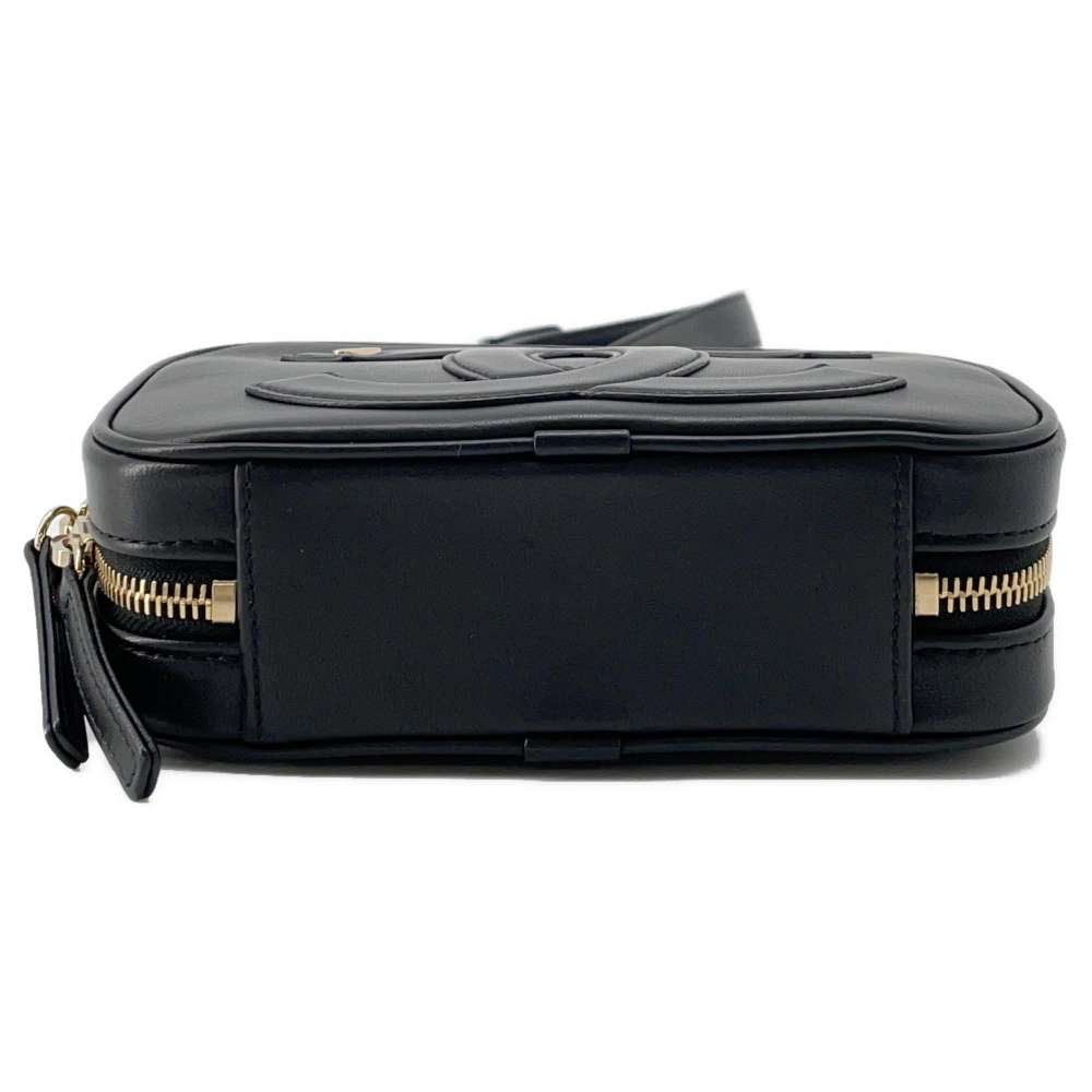CHANEL CC Logo ChainShoulder Bag Black Leather