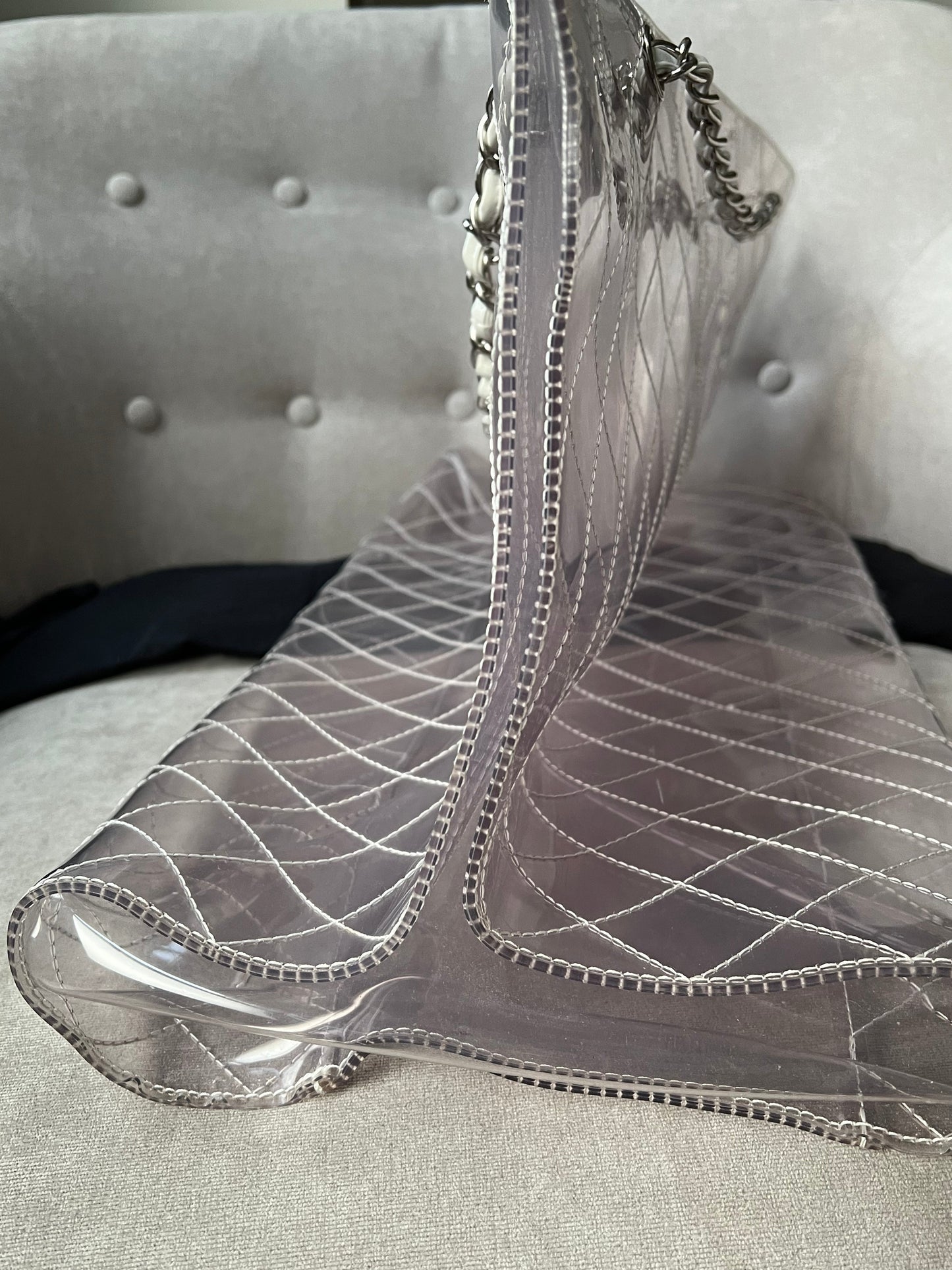 Chanel Quilted Large See Through CC Tote