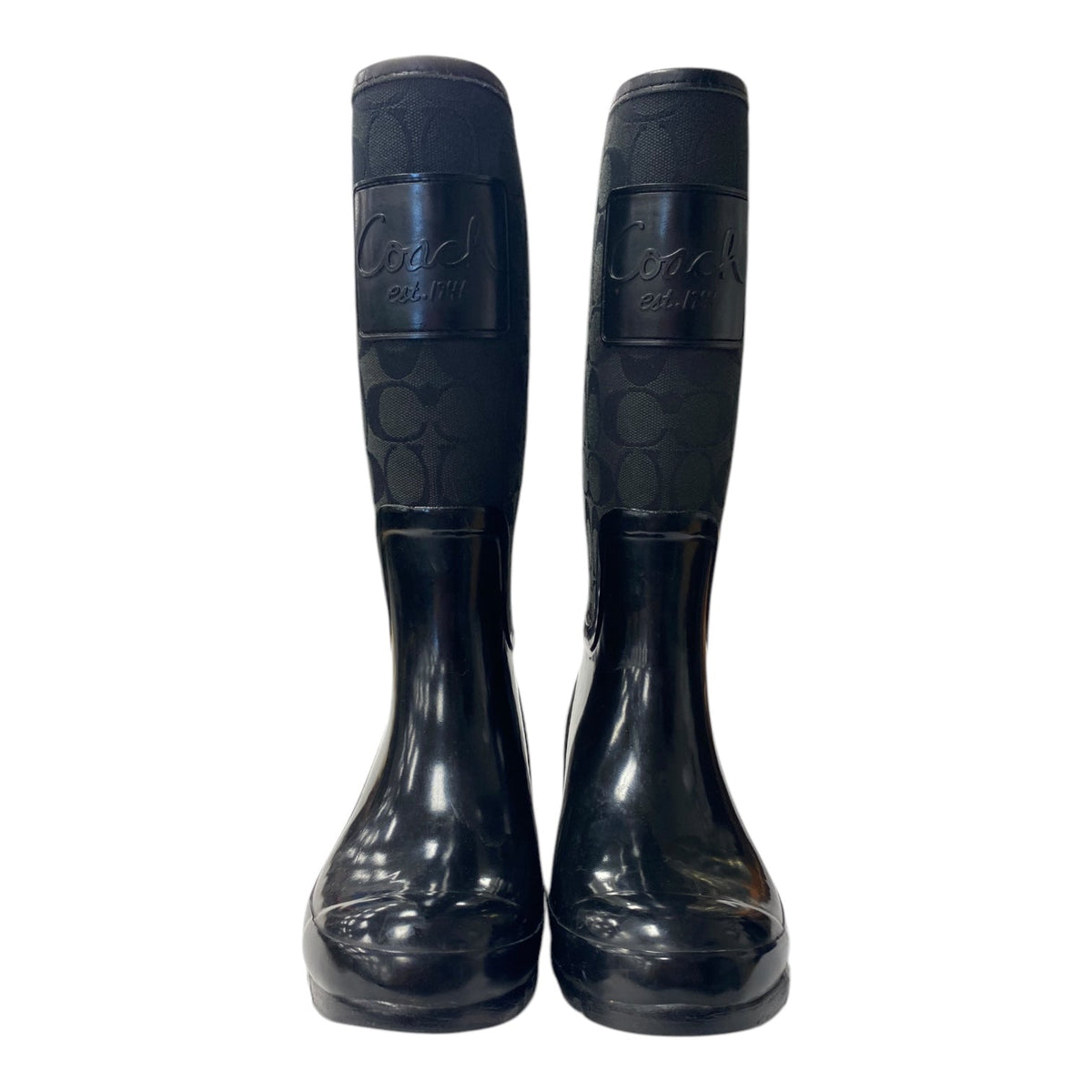 Boots Designer By Coach In Black, Size:6