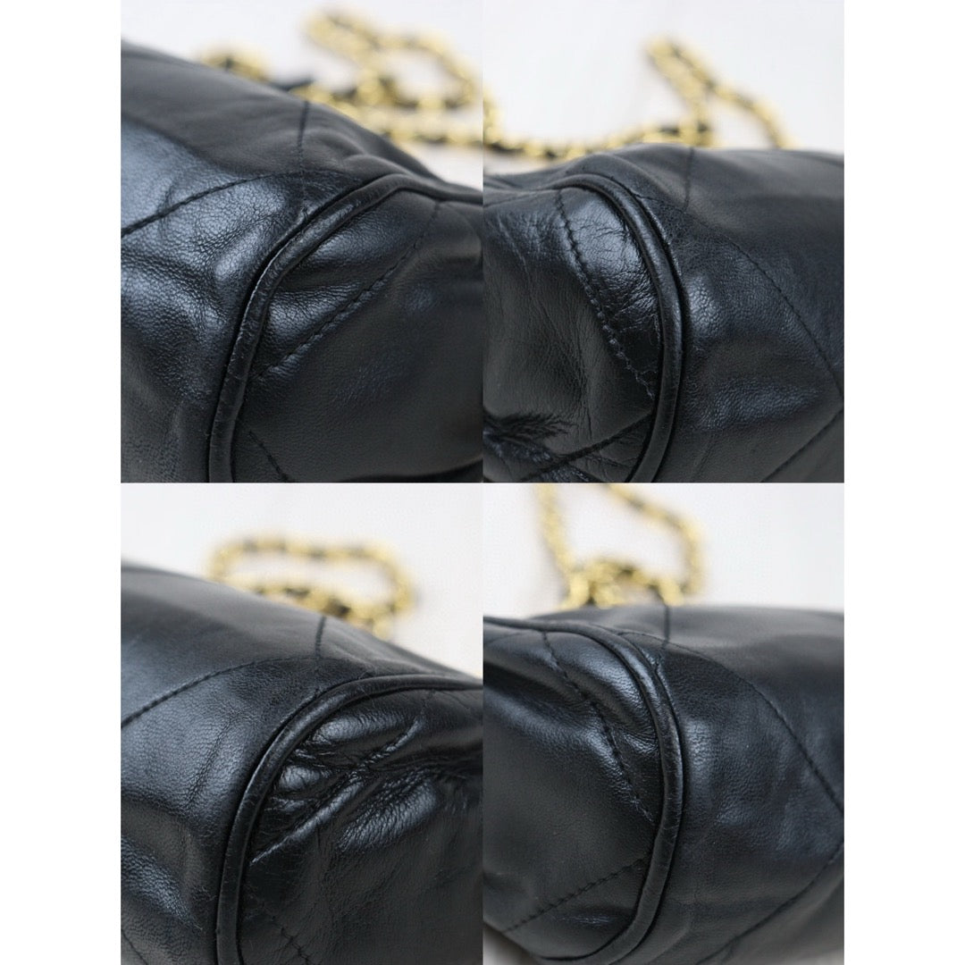 Good ( Rank AB)｜ CHANEL Lamb Skin Shoulder Bag Black  Made in 1986-1988Year ｜VT25030111