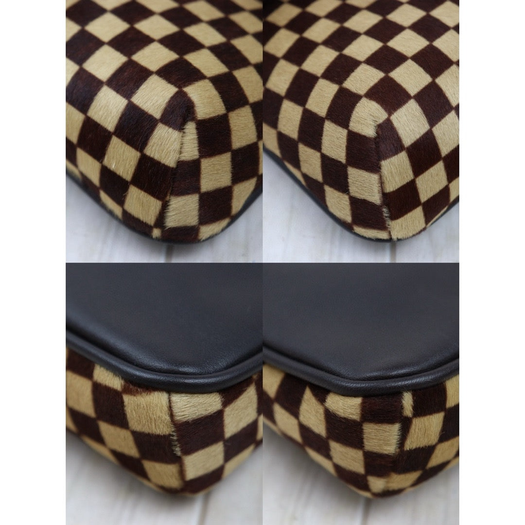 Very Good ( Rank A)｜ LV Gazelle Damier Sauvage Halaco Shoulder Bag Brown ｜S25021023