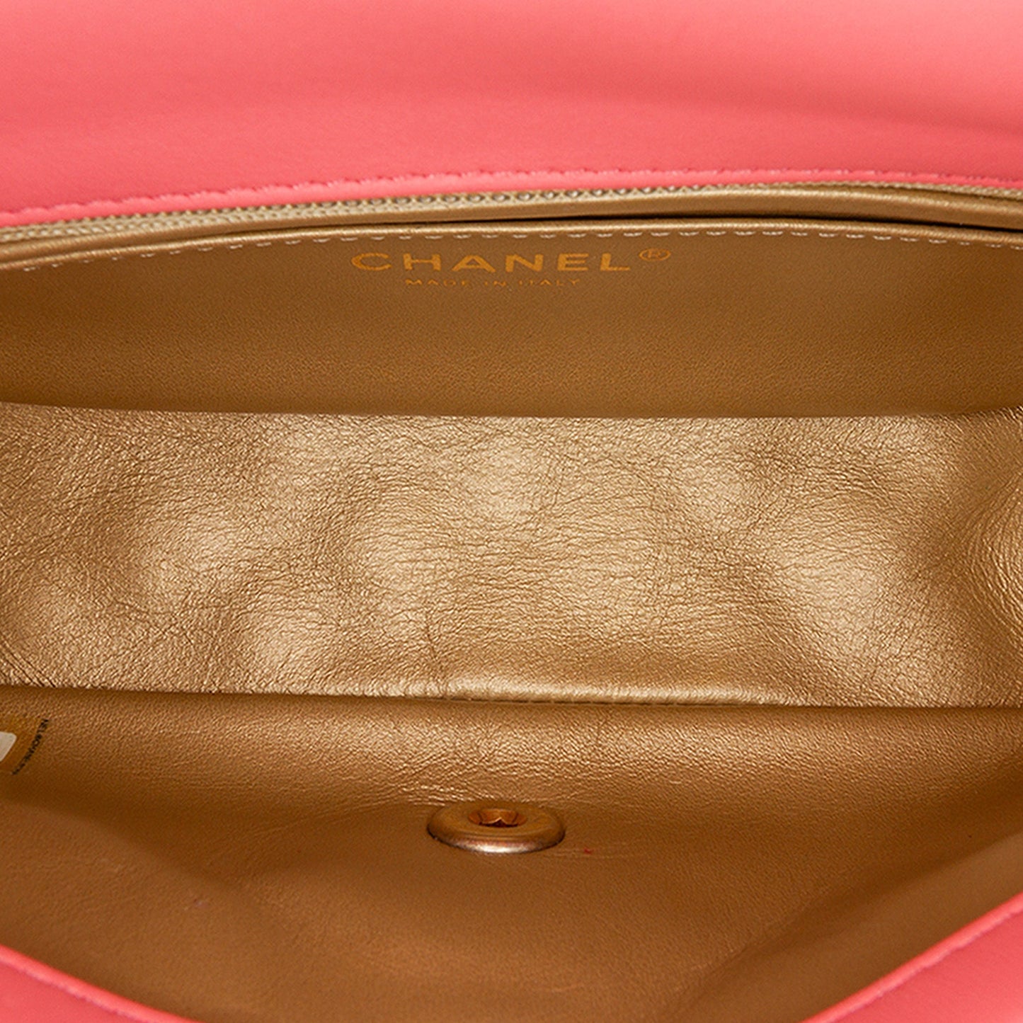 Pink Chanel Mini Rectangular Lambskin Pearl Crush Flap Crossbody Bag