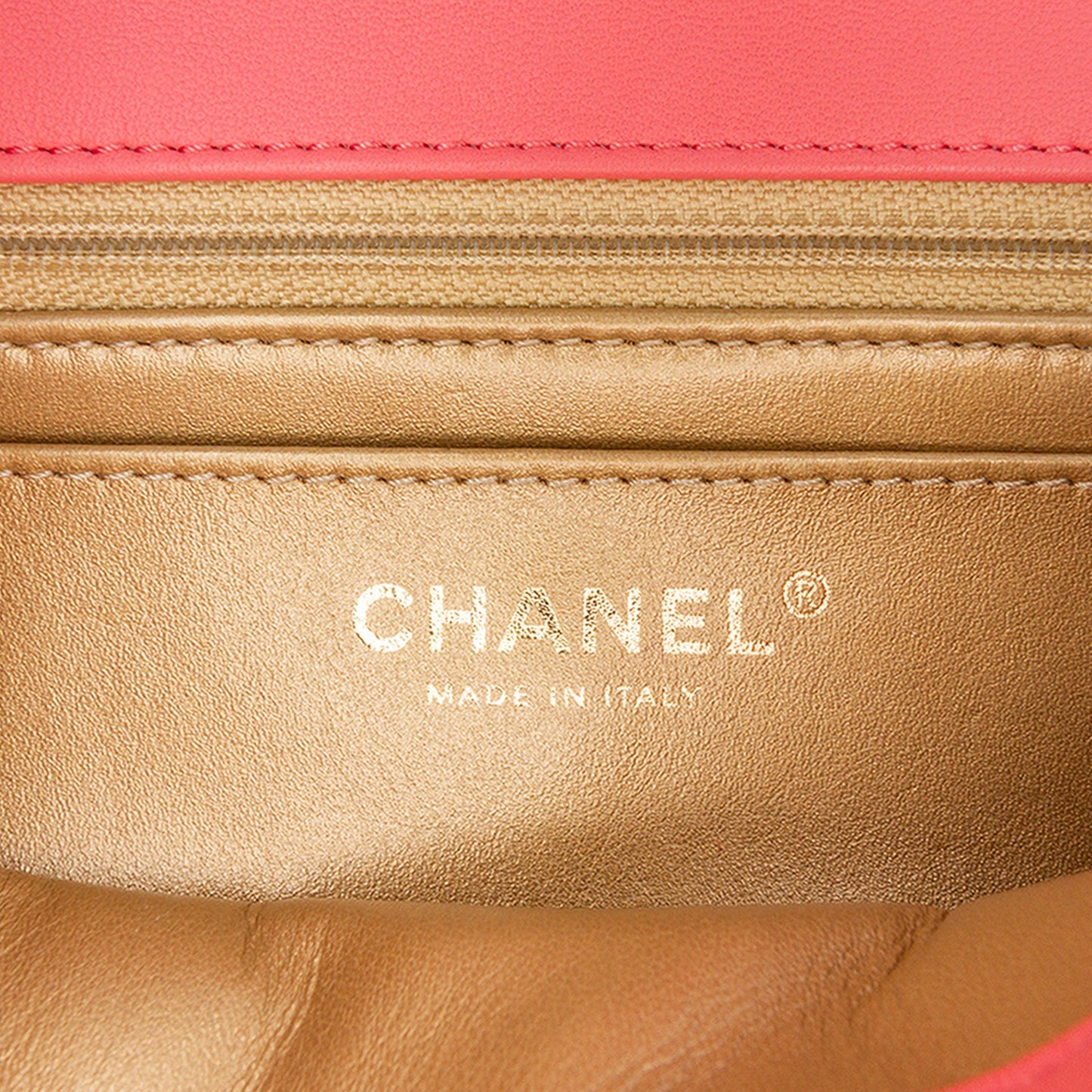 Pink Chanel Mini Rectangular Lambskin Pearl Crush Flap Crossbody Bag