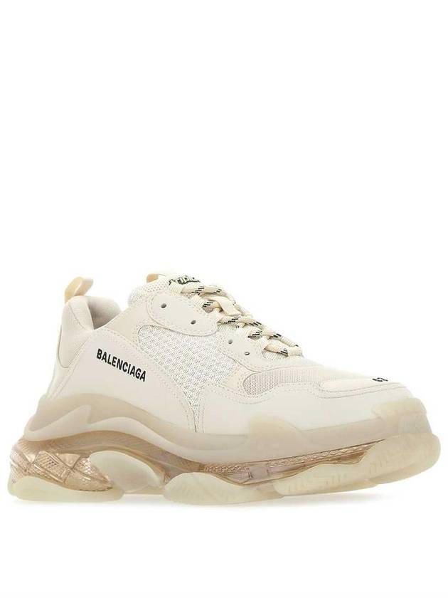 Luxury Balenciaga  Triple S Clear Sole Low Top Sneakers Beige