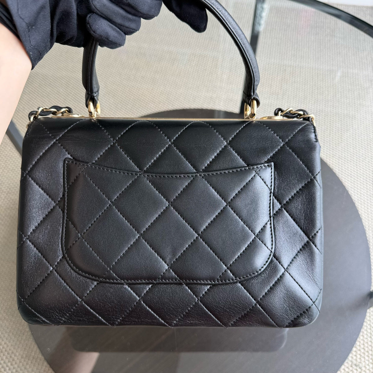 Chanel Trendy CC Small - Quilted Lambskin Black Gold Hardware Series 24