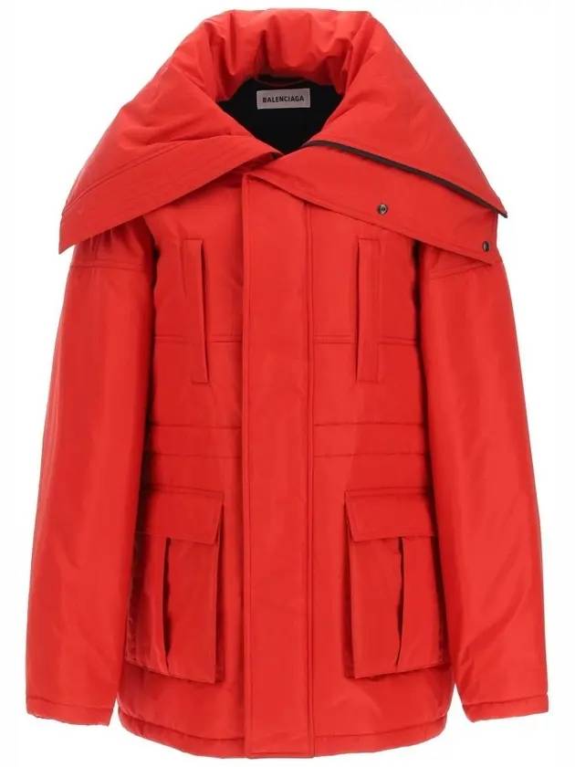 Luxury Balenciaga  CB Technical Parka Red