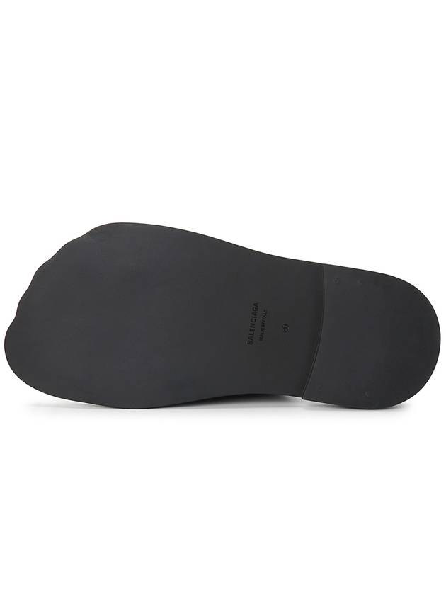 Luxury Balenciaga  Leather Slippers Black