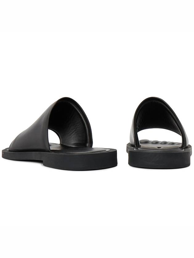 Luxury Balenciaga  Leather Slippers Black