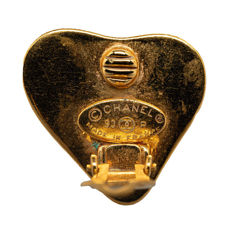 CHANEL COCOMARK HEART EARLING GOLD MECKING LADY CHANEL
