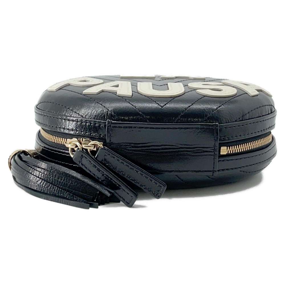 CHANEL Lapausa V Stitch ChainShoulder Black Leather