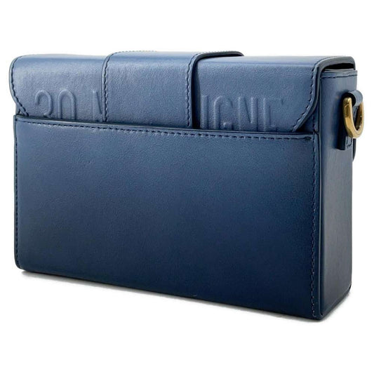 Dior Montaigne Shoulder Bag Blue Leather