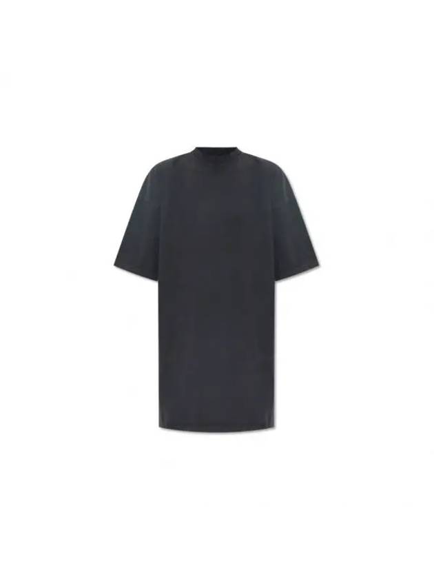 Luxury Balenciaga  Women's BLACK logo print t-shirt 739037 TPVU4 1569