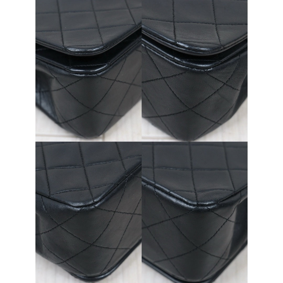 Good ( Rank AB)｜ CHANEL Matrasse Lamb Skin Chain Bag Black Made in 1989-1991 Year｜P25031407