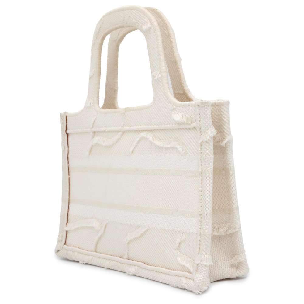 Dior Book tote Ivory Canvas Size Mini