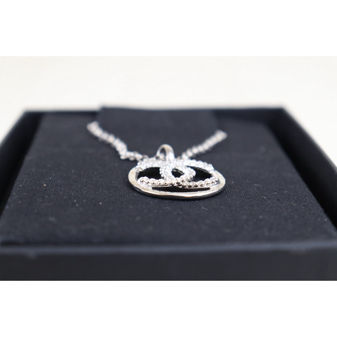 Very Good ( Rank A)｜ CHANEL Coco Mark Rhinestone Chocker Necklace｜H25011308