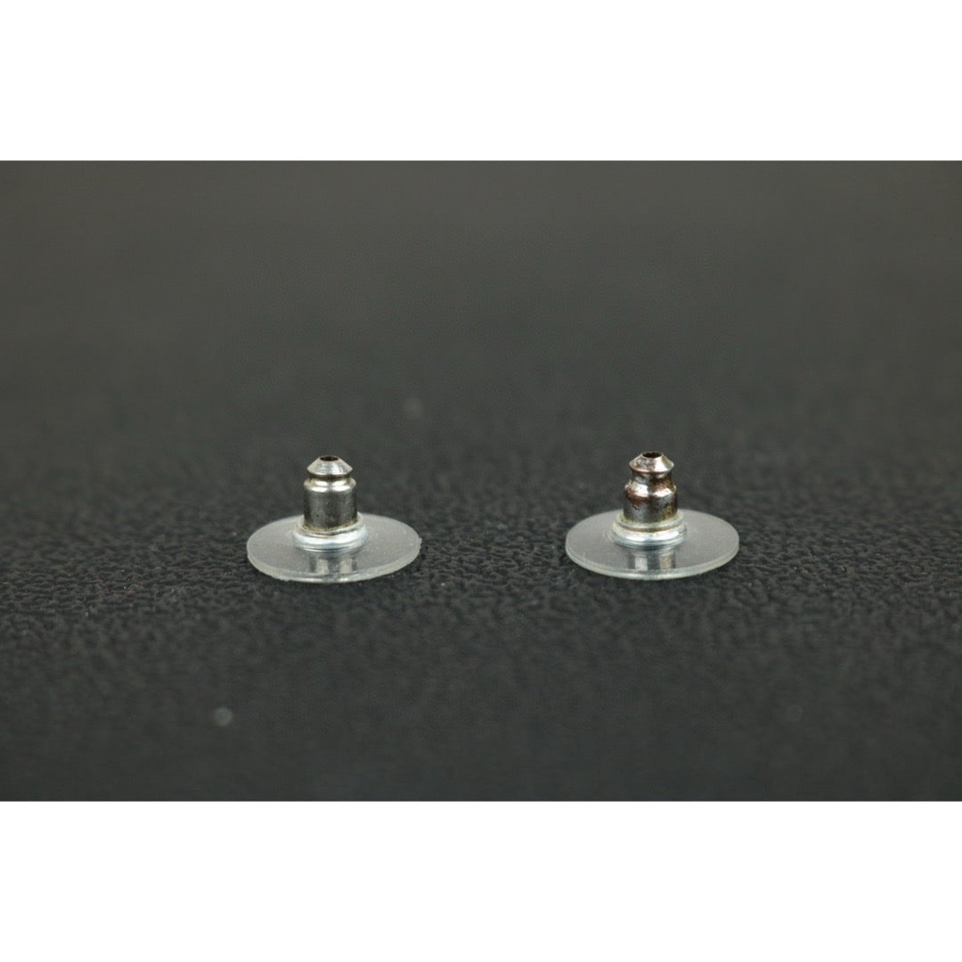 Excellent（Rank SA）｜ CHANEL Coco Mark Leather Rhinestone Earrings Silver｜F25022003