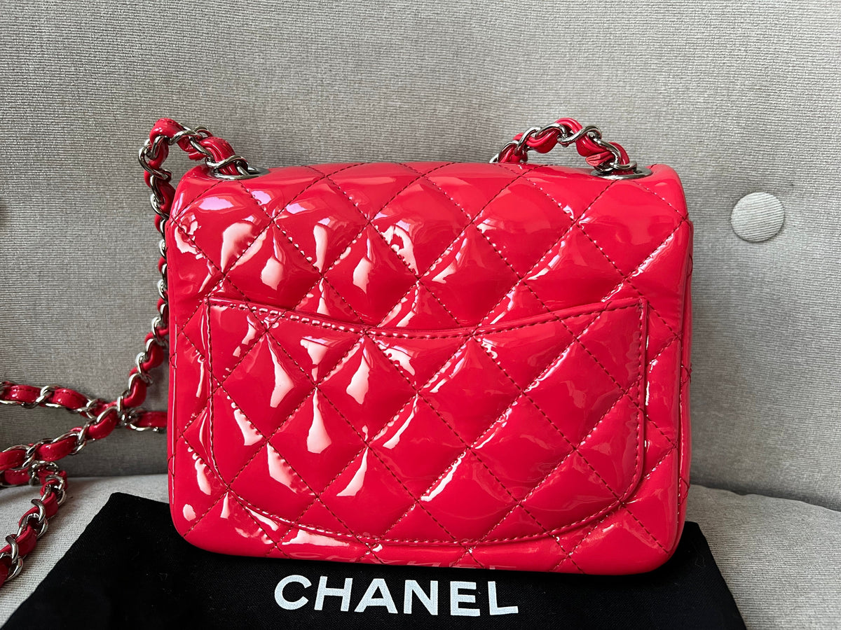 Chanel Square Mini Classic Flap in Pink Patent