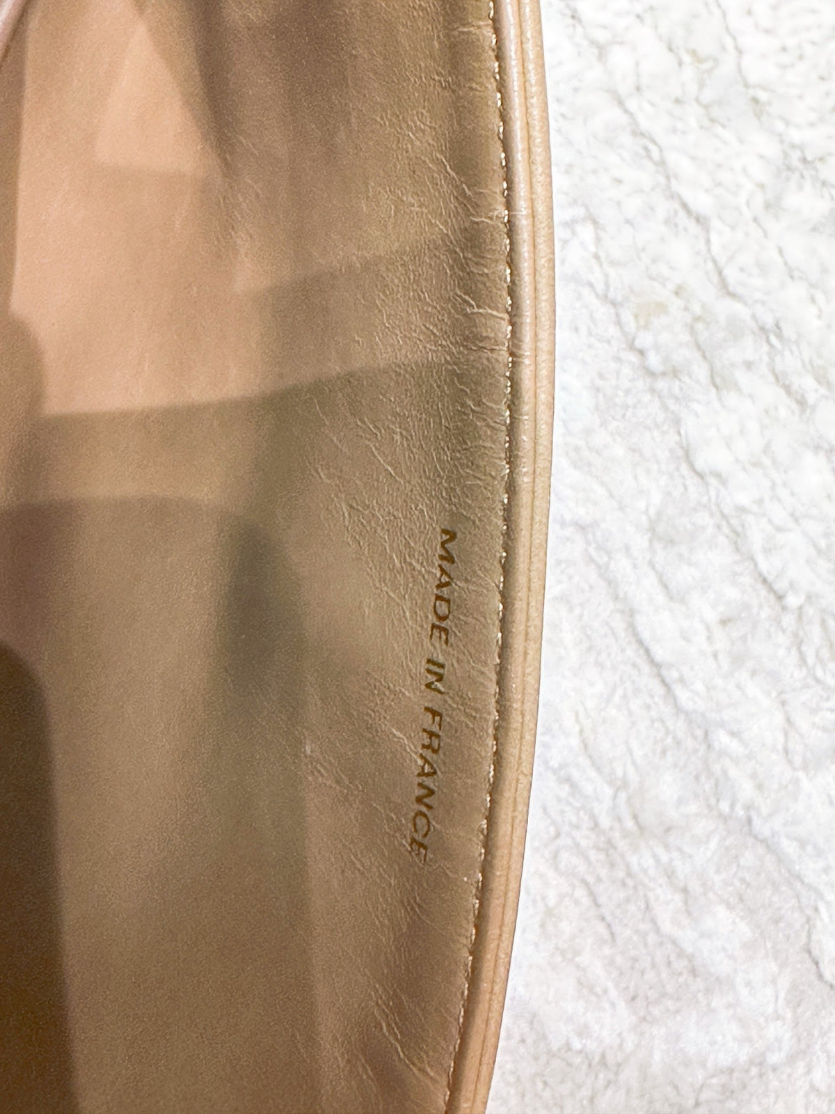 Classic Medium Double Flap in Beige with GHW